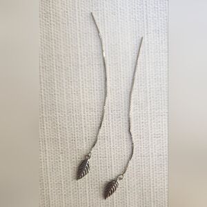 Sterling silver Feather earrings